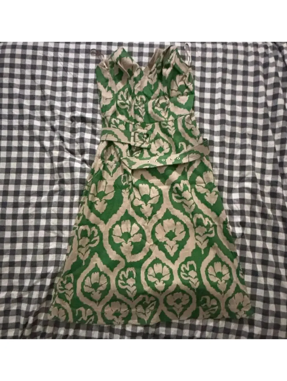 White House Black Market Belted Linen Dress - Picture 1 of 7